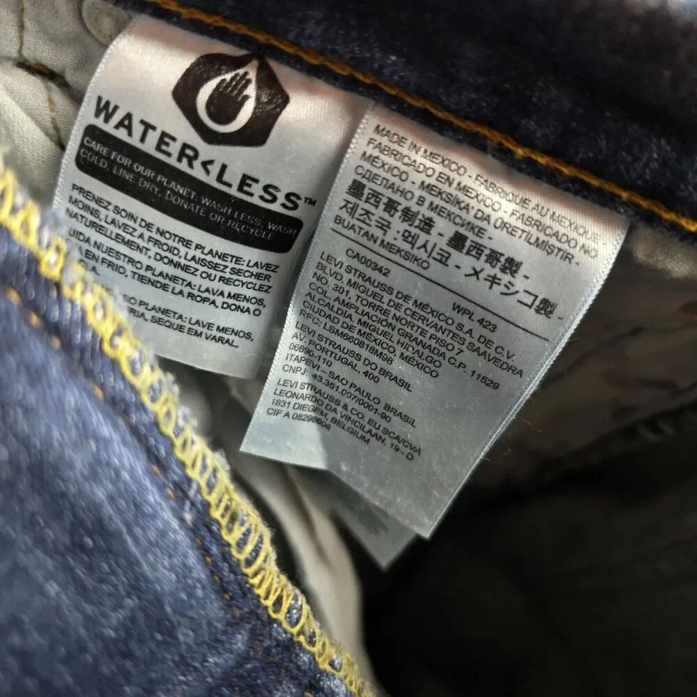 Levi’s 559 Jeans Mens 33x32 Blue Stretch Denim Relaxed Straight Fit Casual Skate - Picture 8 of 11